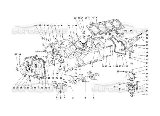 a part diagram from the Ferrari F40 parts catalogue