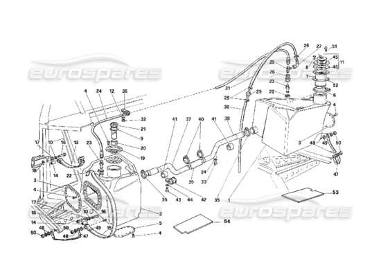 a part diagram from the Ferrari F40 parts catalogue