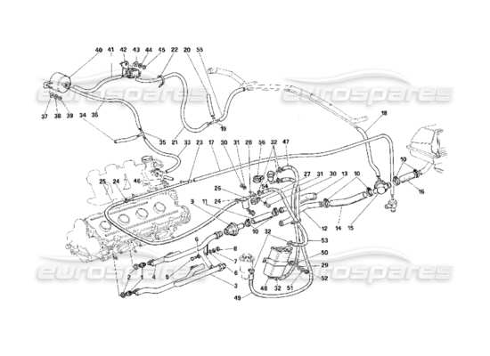 a part diagram from the Ferrari F40 parts catalogue