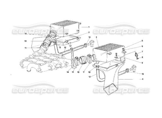 a part diagram from the Ferrari F40 parts catalogue