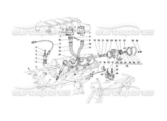 a part diagram from the Ferrari F40 parts catalogue