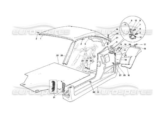 a part diagram from the Ferrari F40 parts catalogue