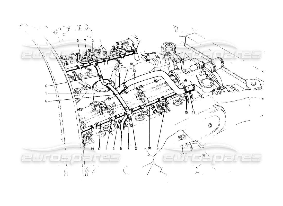 Ferrari 400 GT (Mechanical) Blow - By System (400 GT) Parts Diagram