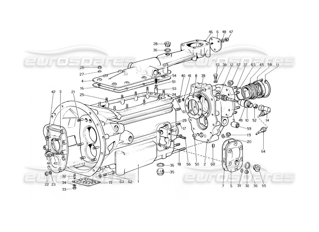Ferrari 400 GT (Mechanical) Gearbox (400 GT) Parts Diagram