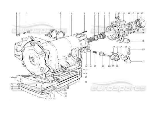 a part diagram from the Ferrari 400 parts catalogue