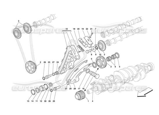 a part diagram from the Ferrari F50 parts catalogue