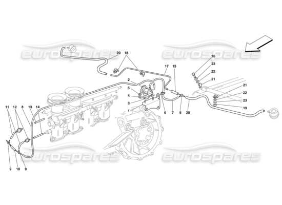 a part diagram from the Ferrari F50 parts catalogue