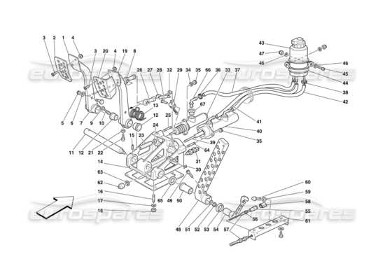 a part diagram from the Ferrari F50 parts catalogue