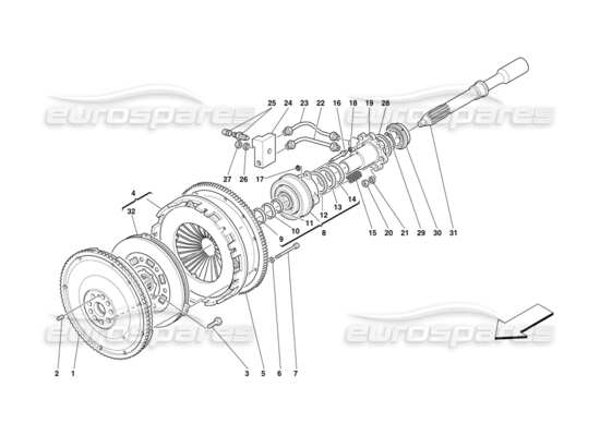 a part diagram from the Ferrari F50 parts catalogue