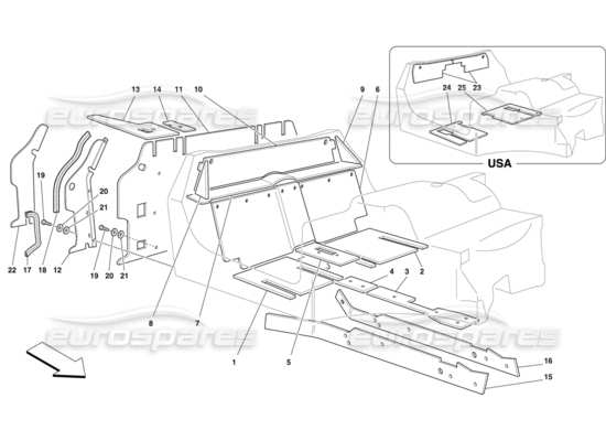 a part diagram from the Ferrari F50 parts catalogue