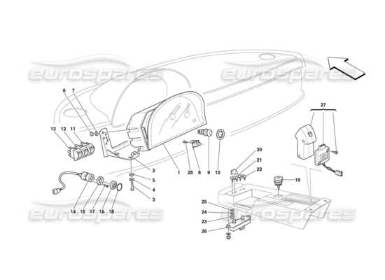 a part diagram from the Ferrari F50 parts catalogue