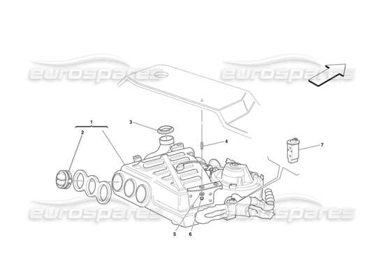 a part diagram from the Ferrari F50 parts catalogue