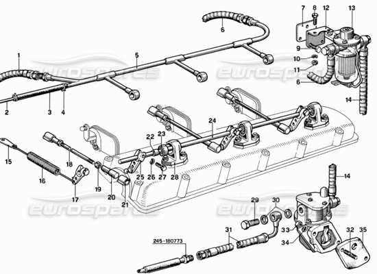 a part diagram from the Ferrari 330 and 365 parts catalogue