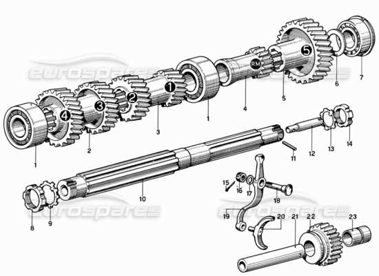 a part diagram from the Ferrari 330 and 365 parts catalogue