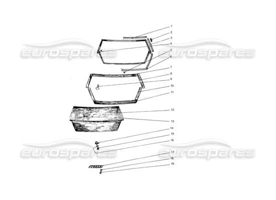 a part diagram from the Ferrari 330 and 365 parts catalogue