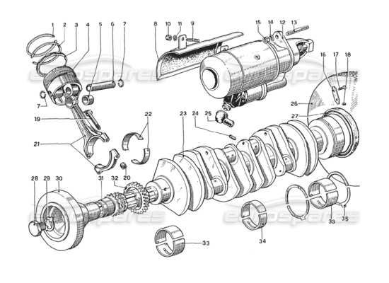 a part diagram from the Ferrari 275 parts catalogue