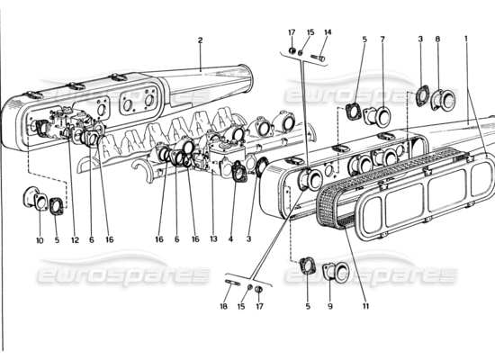 a part diagram from the Ferrari 330 and 365 parts catalogue