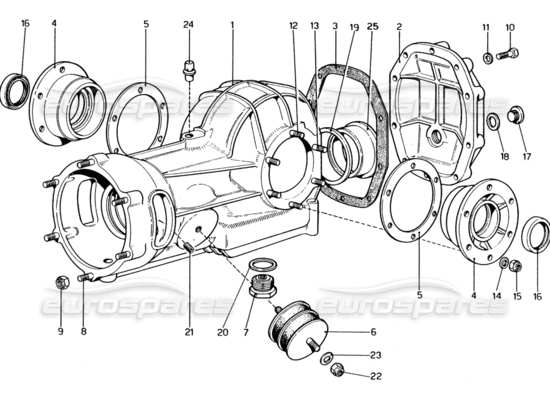 a part diagram from the Ferrari 330 and 365 parts catalogue