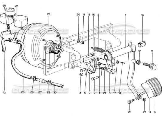 a part diagram from the Ferrari 330 and 365 parts catalogue