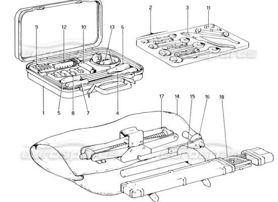 a part diagram from the Ferrari 330 and 365 parts catalogue