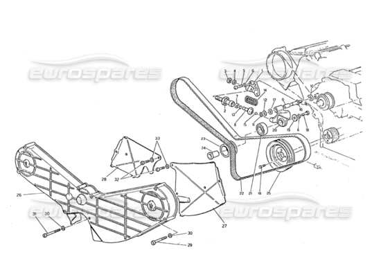 a part diagram from the Maserati Biturbo (1983-1995) parts catalogue