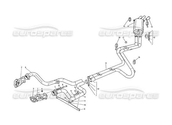 a part diagram from the Maserati Biturbo (1983-1995) parts catalogue