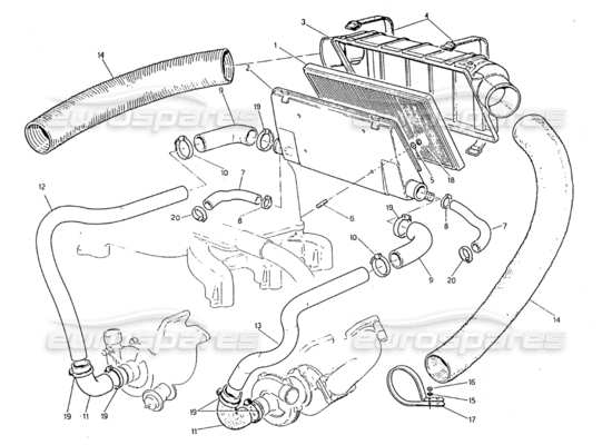 a part diagram from the Maserati Biturbo (1983-1995) parts catalogue