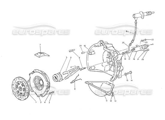 a part diagram from the Maserati Biturbo (1983-1995) parts catalogue