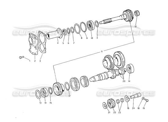 a part diagram from the Maserati Biturbo (1983-1995) parts catalogue