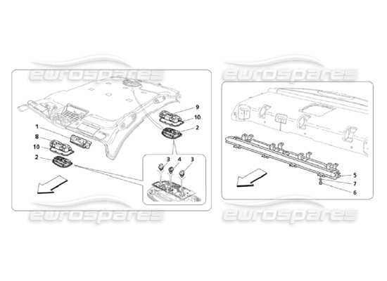 a part diagram from the Maserati Quattroporte M139 (2005-2013) parts catalogue