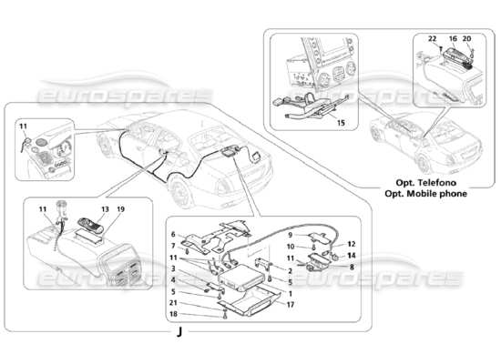 a part diagram from the Maserati Quattroporte M139 (2005-2013) parts catalogue