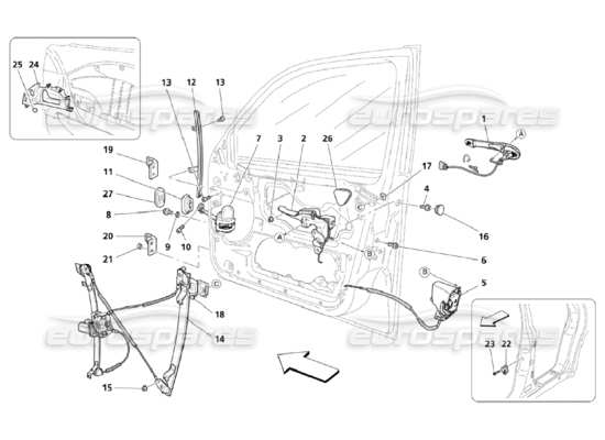 a part diagram from the Maserati Quattroporte M139 (2005-2013) parts catalogue