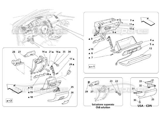 a part diagram from the Maserati Quattroporte M139 (2005-2013) parts catalogue