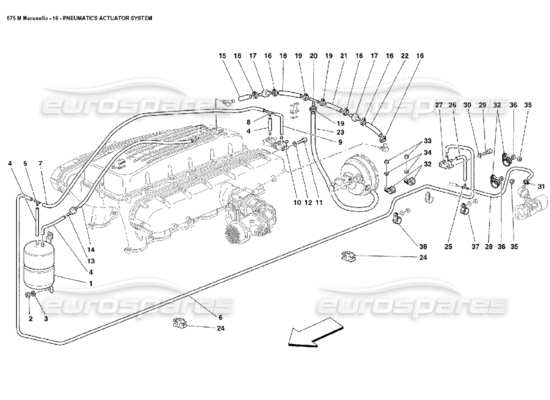 a part diagram from the Ferrari 575 parts catalogue