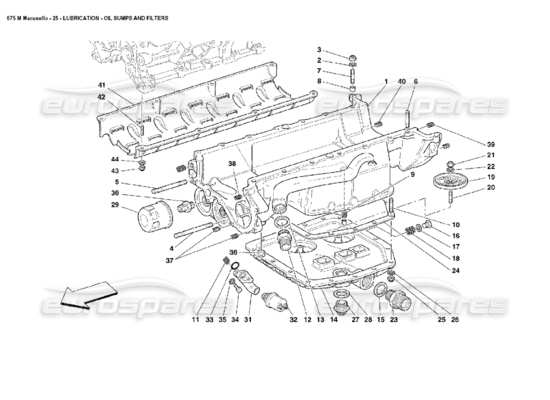 a part diagram from the Ferrari 575 parts catalogue