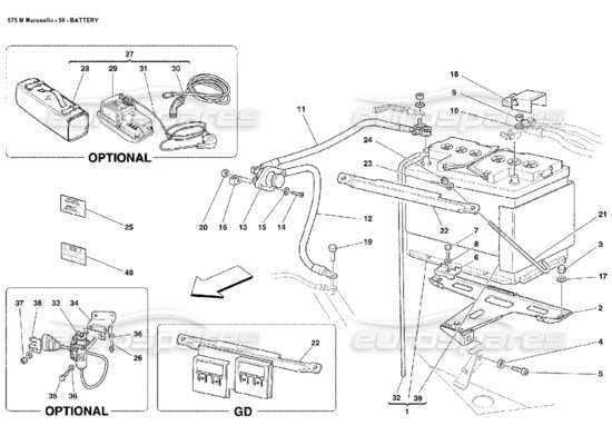 a part diagram from the Ferrari 575 parts catalogue