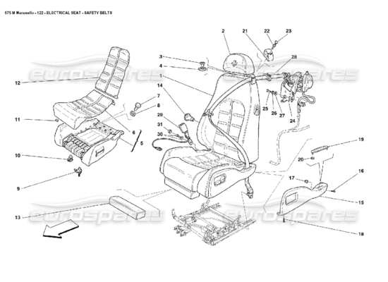 a part diagram from the Ferrari 575 parts catalogue