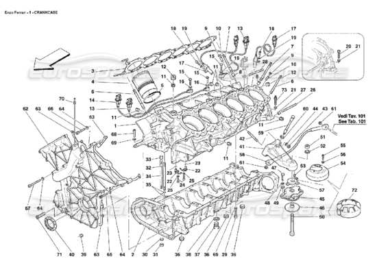 a part diagram from the Ferrari Enzo parts catalogue