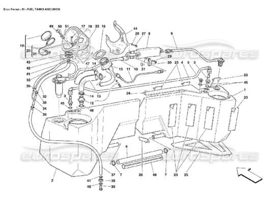 a part diagram from the Ferrari Enzo parts catalogue