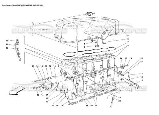 a part diagram from the Ferrari Enzo parts catalogue