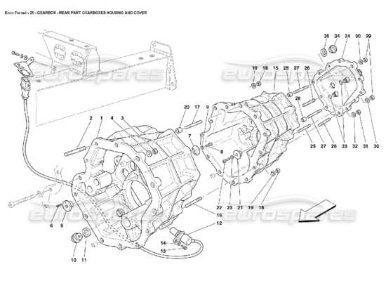 a part diagram from the Ferrari Enzo parts catalogue