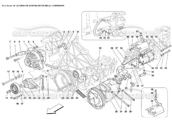 a part diagram from the Ferrari Enzo parts catalogue