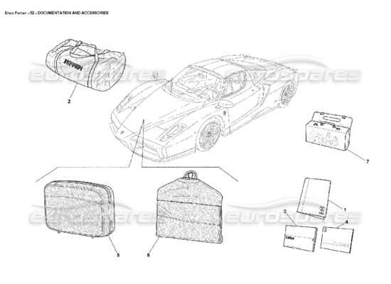 a part diagram from the Ferrari Enzo parts catalogue