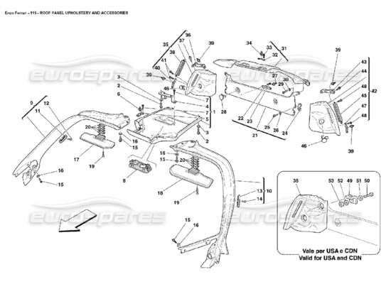 a part diagram from the Ferrari Enzo parts catalogue