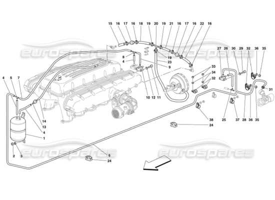 a part diagram from the Ferrari 575 parts catalogue