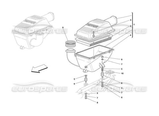 a part diagram from the Ferrari 575 parts catalogue