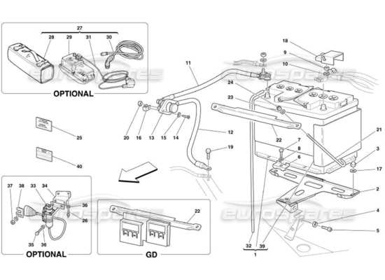 a part diagram from the Ferrari 575 parts catalogue