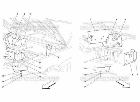 a part diagram from the Ferrari 575 parts catalogue