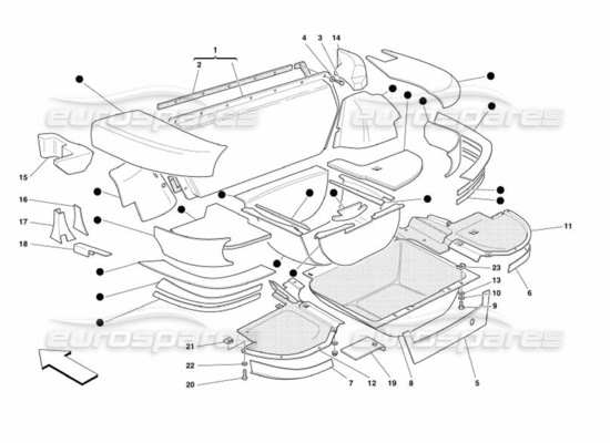 a part diagram from the Ferrari 575 parts catalogue