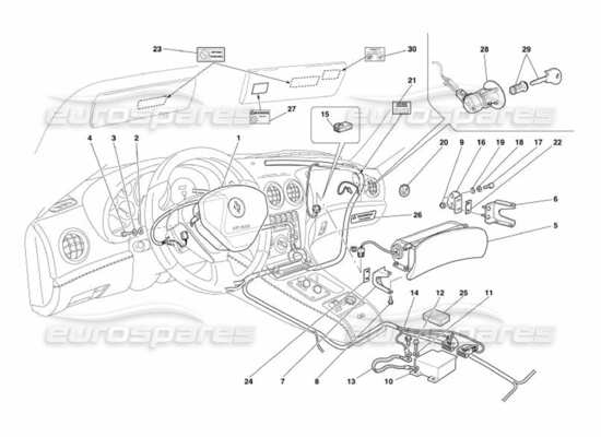 a part diagram from the Ferrari 575 parts catalogue